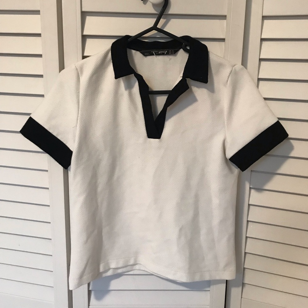 ZARA TRF COLLARED SHIRT WOMENS MEDIUM